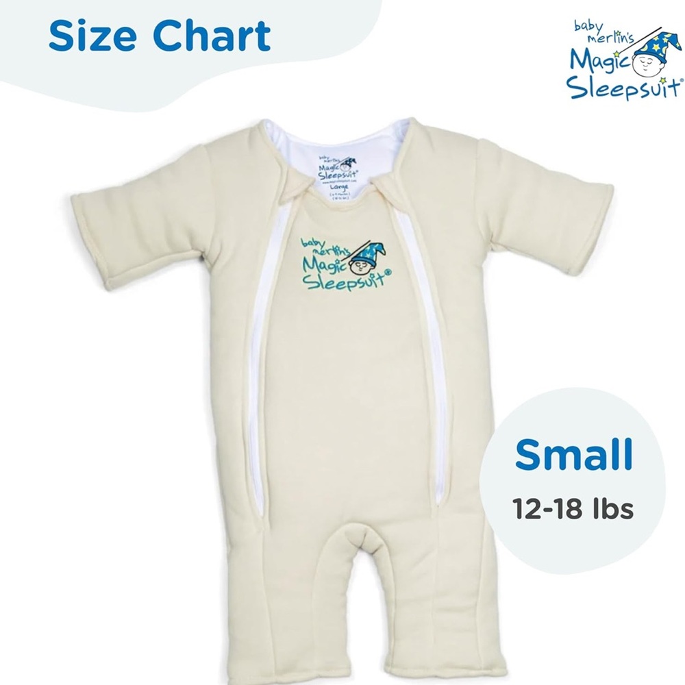 Baby Merlin's Magic Sleepsuit in Cream